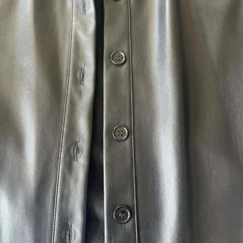 Zara Faux Leather Flowy Jacket - Picture 3 of 8